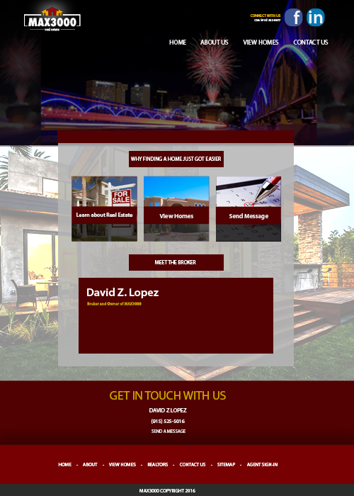MAX3000 Realty website composition
